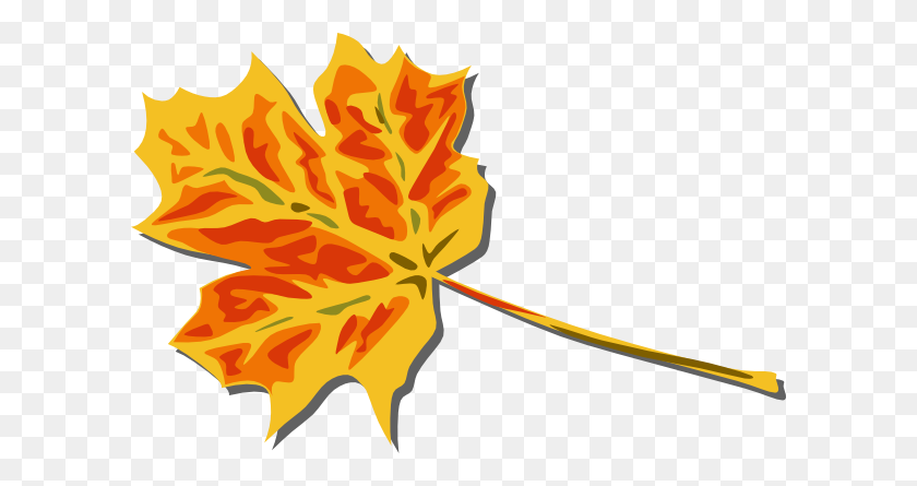 600x385 Fall Coloured Leaf Clip Art - Fall Harvest Clip Art