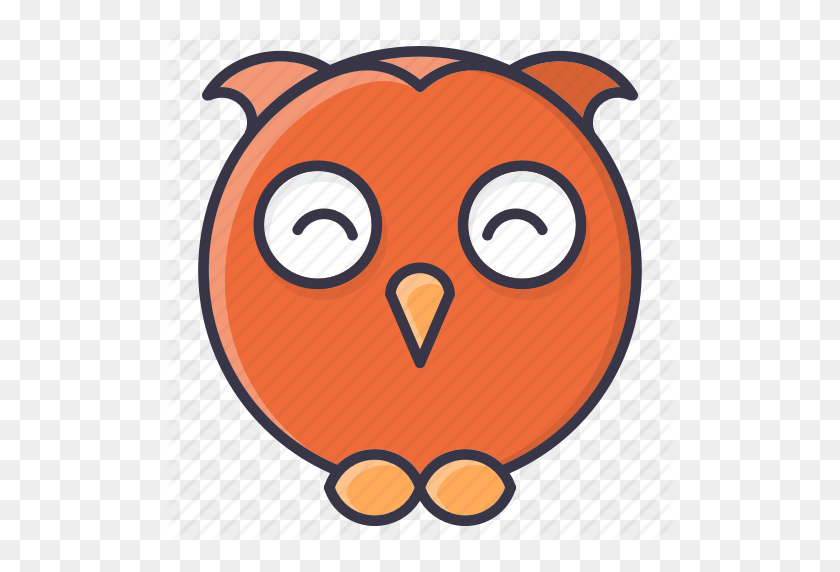 512x512 Fall, Emoji, Halloween, Happy, Owl, Winter Icon - Happy Fall Clip Art