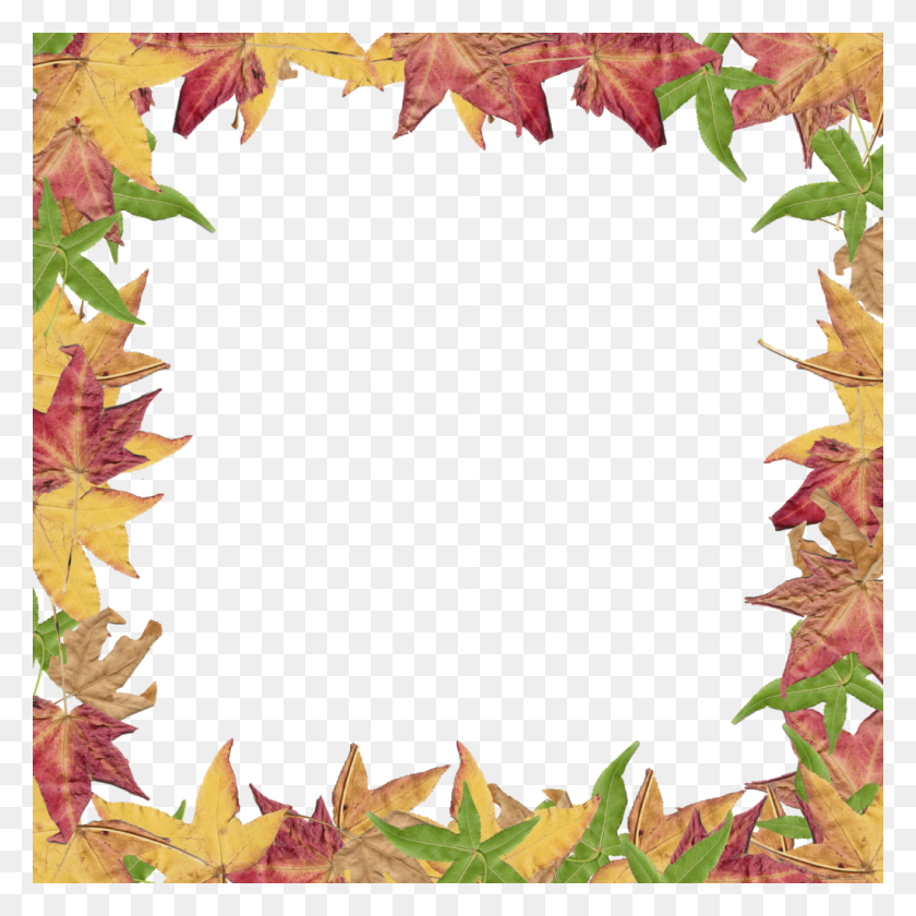 1024x1024 Fall Leaves Border Clip Art Football Clipart - Free Clip Art Autumn Leaves
