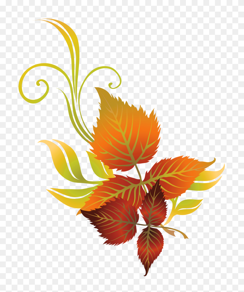 2779x3370 Fall Leaves Clip Art - Watering Flowers Clipart