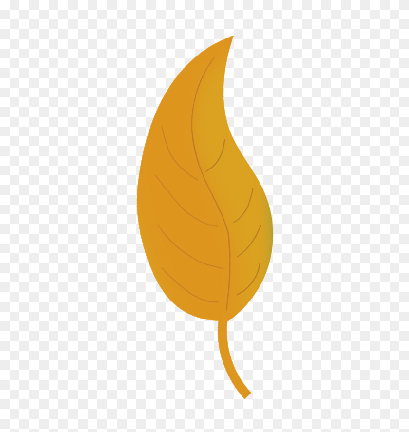 349x827 Осенние Листья Картинки - Желтый Лист Клипарт