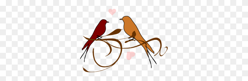 297x216 Imágenes Prediseñadas De Fall Love Birds - Robin Bird Clipart