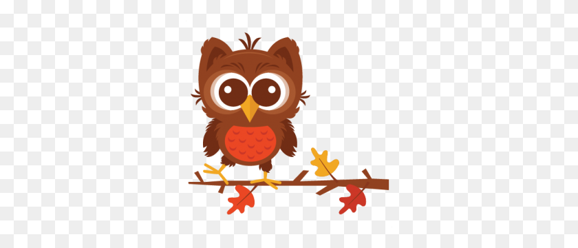300x300 Fall Owl Scrapbook Cute Clipart For Silhouette - Fall Owl Clip Art