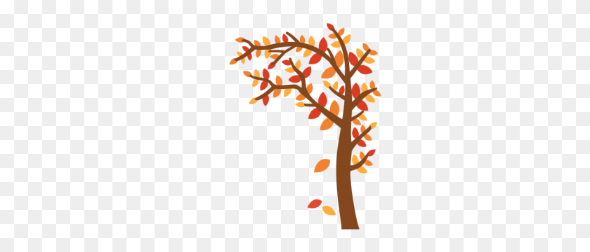 300x300 Fall Tree Cutting For Scrapbooking Autumn - Autumn Tree Clipart