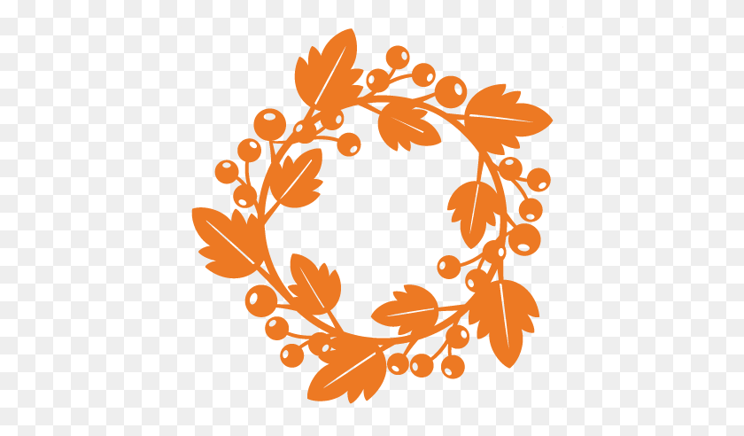 432x432 Fall Wreath Scrapbook Cute Clipart - Wreath Clipart