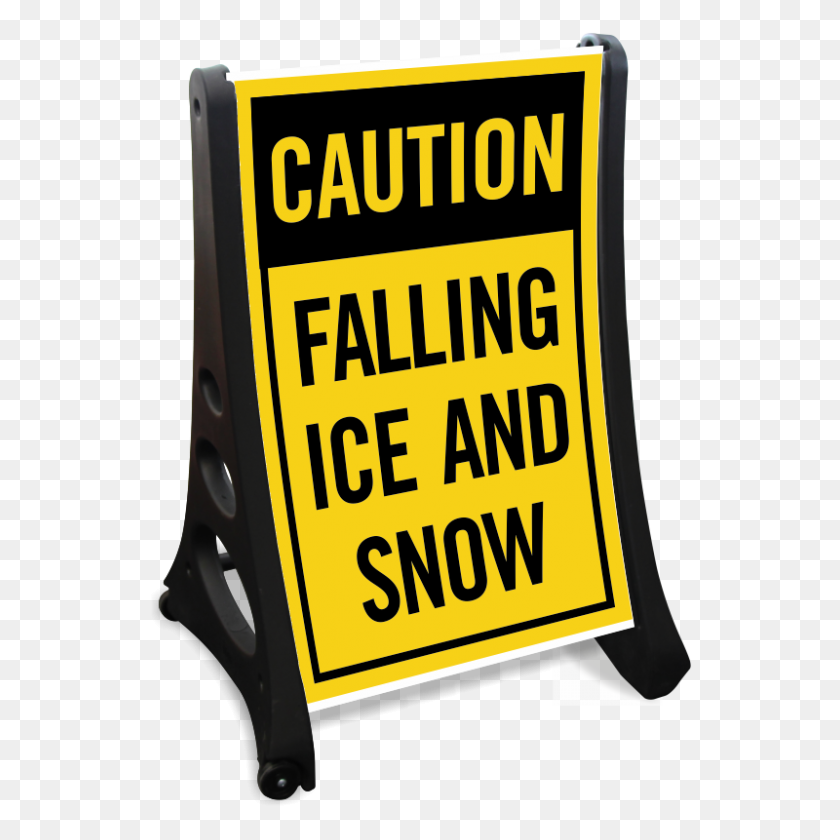 800x800 Falling Ice And Snow Sidewalk Sign, Sku K Roll - Sidewalk PNG