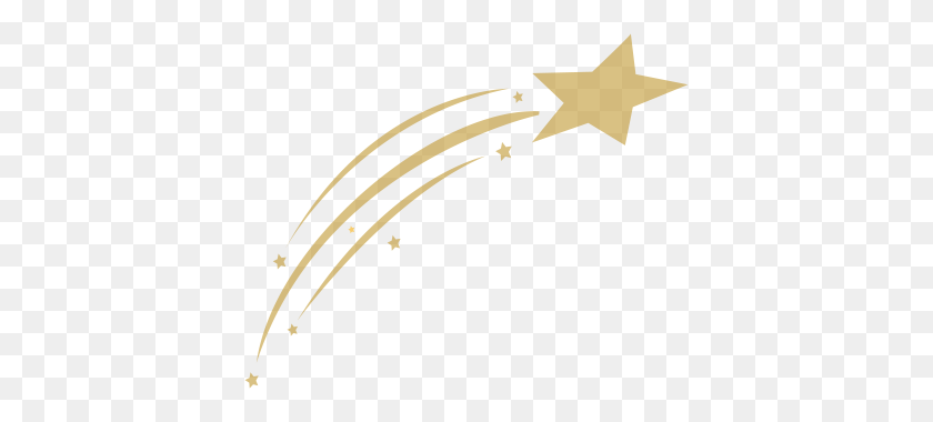 400x320 Золотые Падающие Звезды - Картинка Золотая Звезда Бесплатно Клипарт