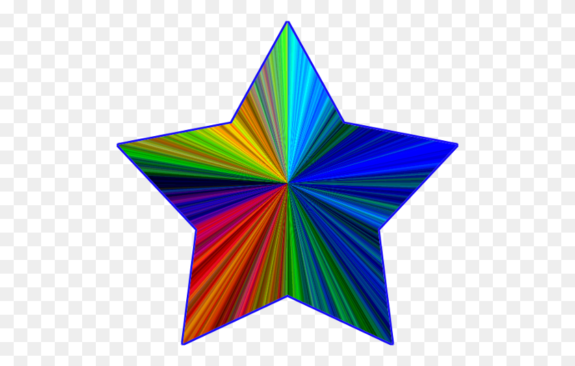 500x475 Falling Stars Clipart Rainbow Star - Shining Star Clip Art