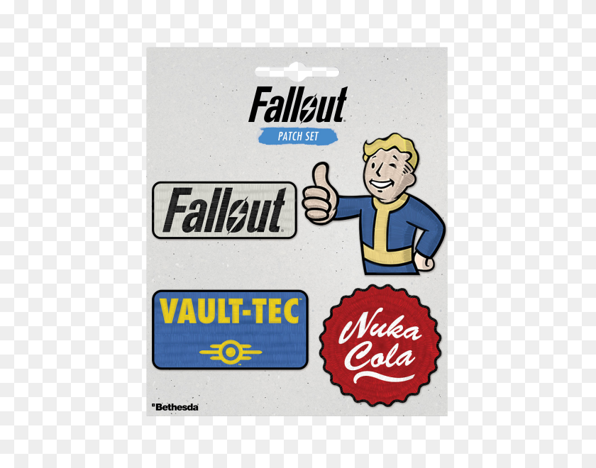 600x600 Fallout Patch Set Other Accessories The Official Bethesda - Fallout Logo PNG