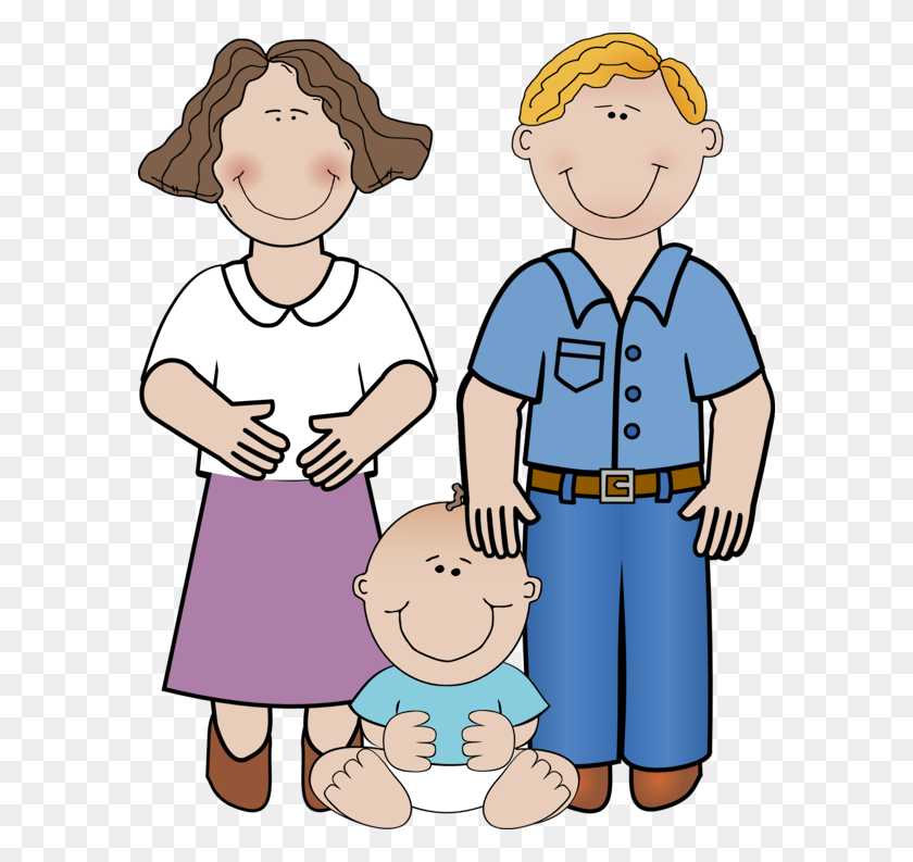 586x733 Families Clipart - Family Camping Clipart