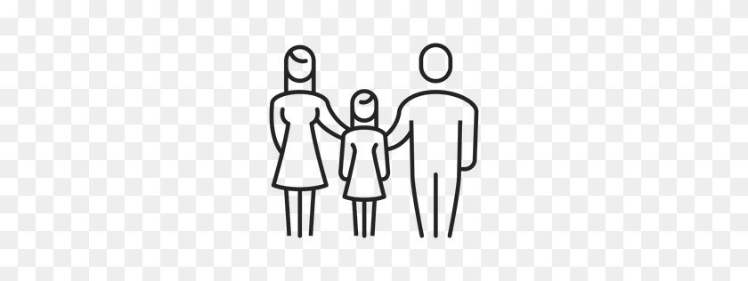 256x256 Family Beneath House Icon - Family Clipart Transparent Background