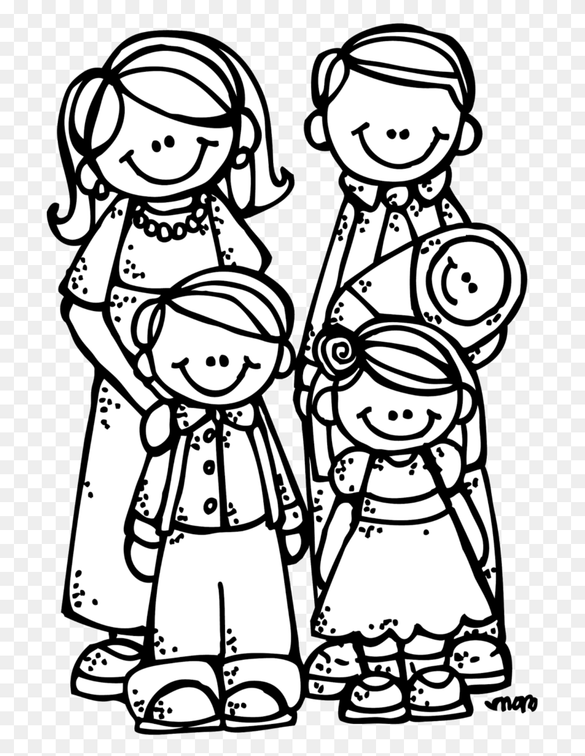 705x1024 Family Clip Art Black And White - We Are Family Clipart
