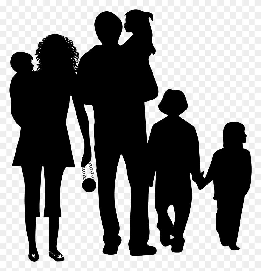 2155x2243 Family Clip Art Image Free - People Black And White Clipart