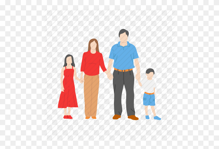 512x512 Семья, Счастливая Семья, Дети, Значок Родителей - Счастливая Семья Png