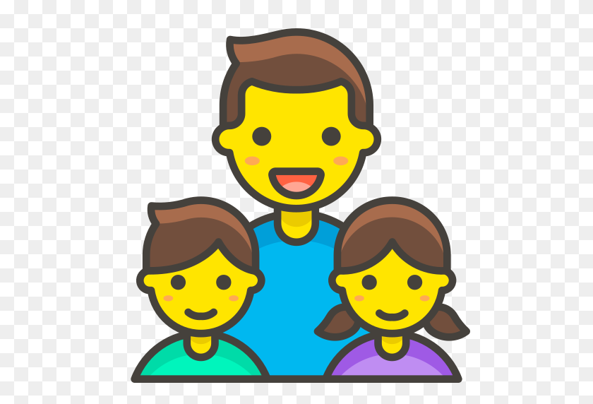 512x512 Icono De Familia, Hombre, Niña, Niño Free Of Free Vector Emoji - Girl Emoji Png