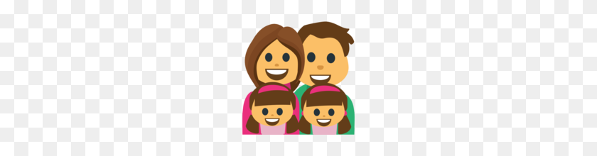 160x160 Family Man, Woman, Girl, Girl Emoji On Emojione - Family Emoji PNG