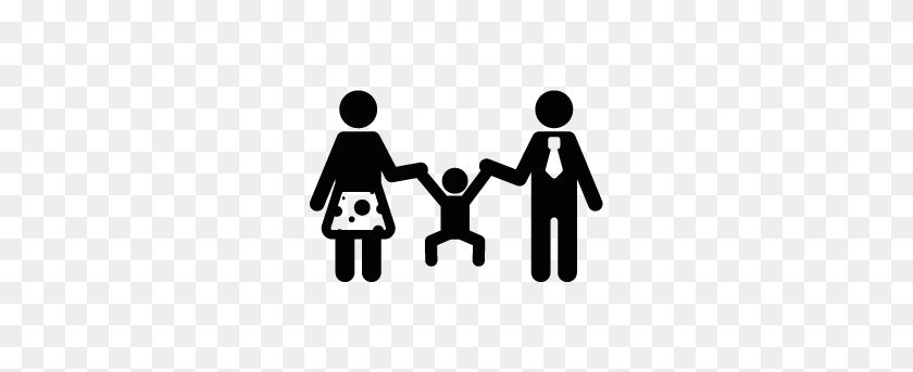 283x283 Family Playing Silhouette Silhouette Of Family Playing - Family Silhouette PNG