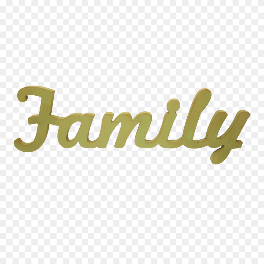 2000x2000 Family, Script Word Wooden Script Words - Family Word PNG
