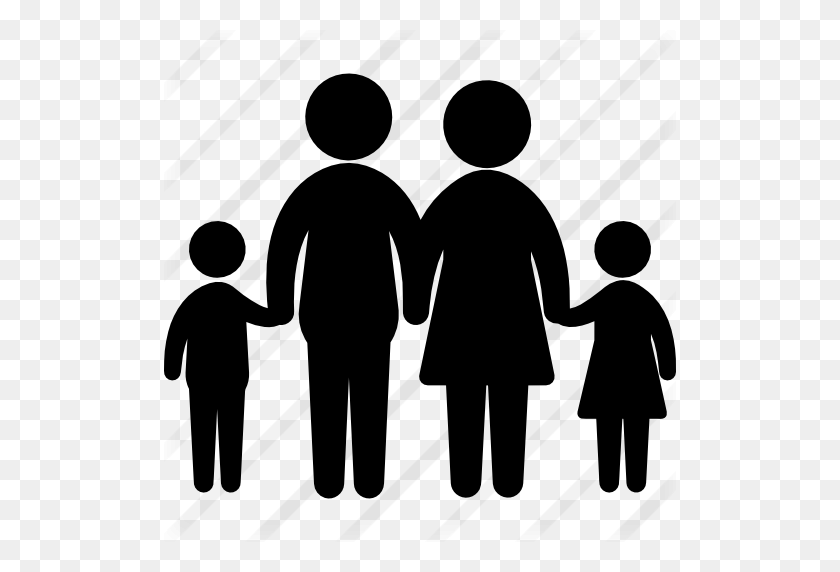 512x512 Family Silhouette - Family Icon PNG