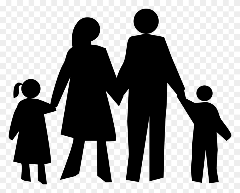 1280x1008 Family Silhouette Clip Art - Family Silhouette PNG