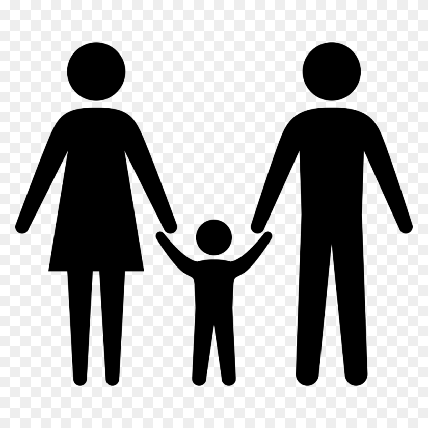 1024x1024 Family Silhouette Holding Hands Clip Art - Family Holding Hands Clipart