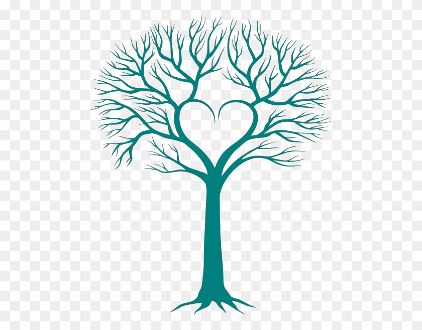 480x598 Family Tree With Heart Clip Art Family Reunion - Sapling Clipart