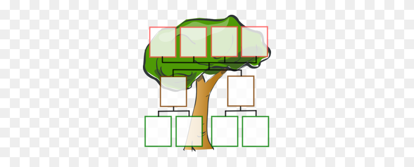 260x280 Family Tree With Roots Clipart - Whimsical Tree Clipart