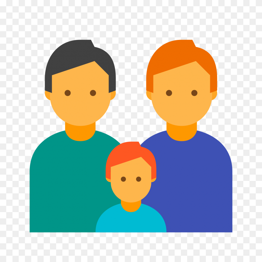 1600x1600 Family Two Men Icon - Family PNG Icon