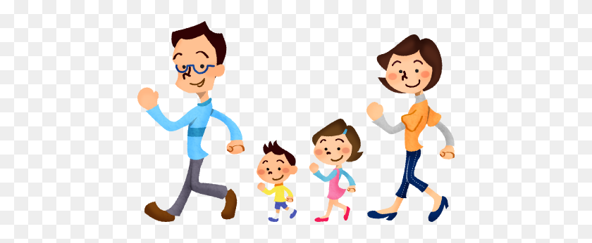 450x286 Family Walking Free Clipart Illustrations - Family Walking PNG