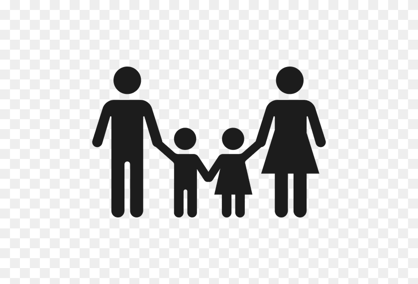 512x512 Family With Two Children Icon - Family Icon PNG