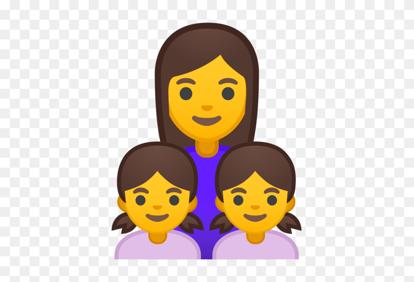 512x512 Familia De Mujer, Niña, Niña Emoji - Niña Emoji Png