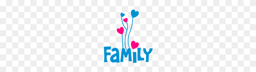 178x178 Family Word With Lovely Love Heart Balloons Hearts Family - Family Word PNG