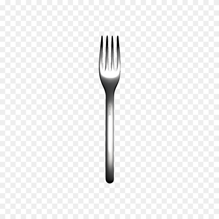 1000x1000 Fancy Fork Png Black And White Transparent Fancy Fork Black - Silverware PNG
