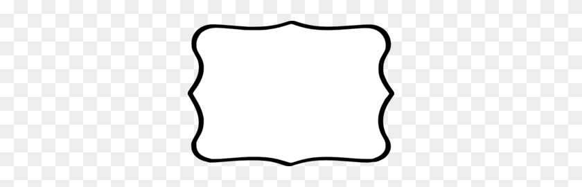 298x210 Fancy Frame Clip Art Black And White - Black Borders PNG