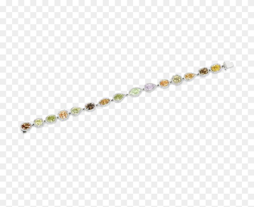 2500x2000 Fancy Multi Colored Diamond Bracelet, Carats - Bracelet PNG