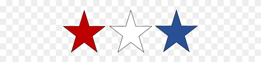 435x140 Fancy Patriotic Stars Clip Art - Patriotic Stars Clipart