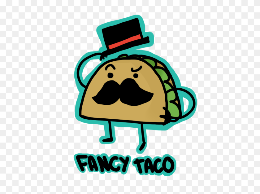 500x566 Fancy Taco Cartoon Mustaches Tacos, Taco Cartoon - Tacos PNG