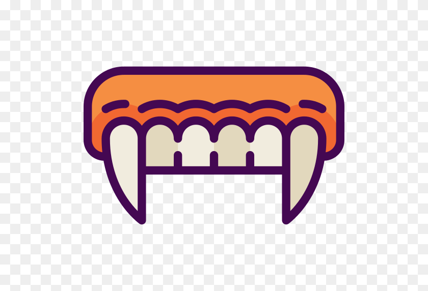 512x512 Fangs Vampire Png Icon - Vampire Fangs PNG