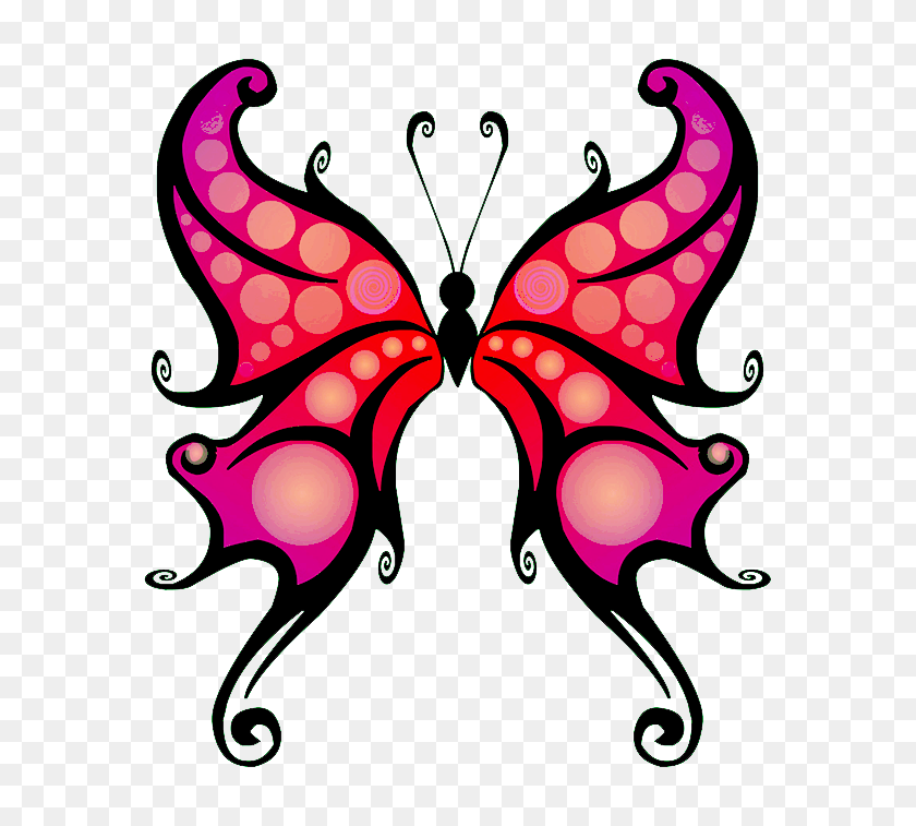 591x697 Fantasy Clipart Colorful Butterfly - Fantasy Football Clipart