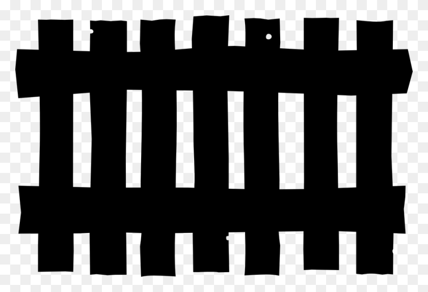 960x633 Farm Fence Png Black And White Transparent Farm Fence Black - Picket Fence PNG
