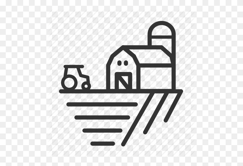 512x512 Farm Fields Png Black And White Transparent Farm Fields Black - Farm Black And White Clipart