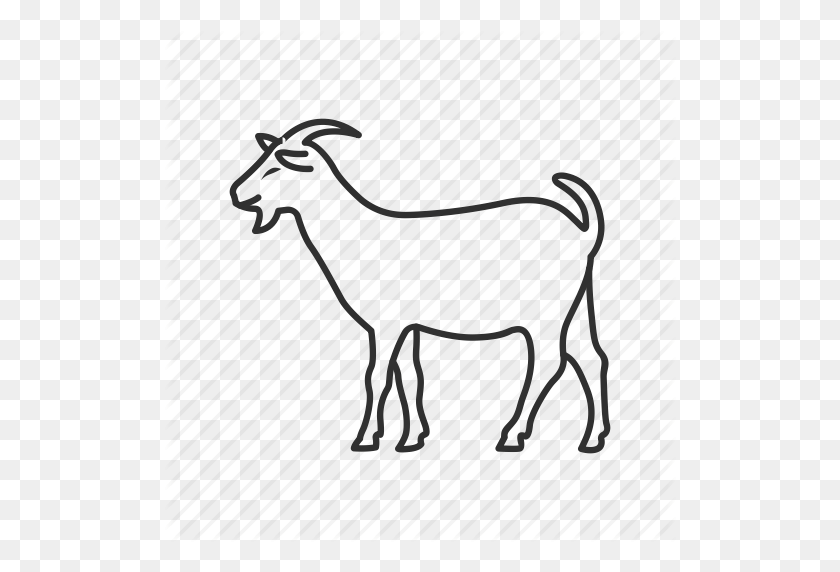 512x512 Ферма, Коза, Козлиная Бородка, Домашний Скот, Млекопитающее, Баран, Значок Овцы - Коза Emoji Png