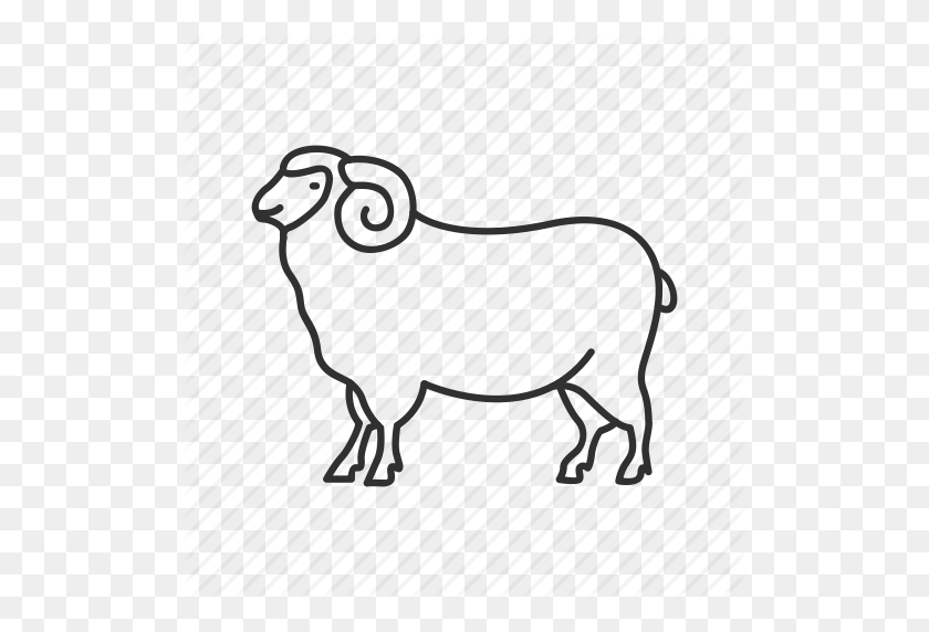 512x512 Farm, Goat, Livestock, Mammal, Meat, Ram, Sheep Icon - Goat Emoji PNG