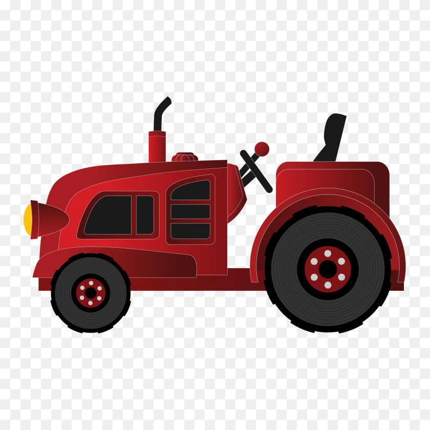 1969x1969 Сельскохозяйственный Трактор И Вагон Клипарт - Красный Вагон Клипарт