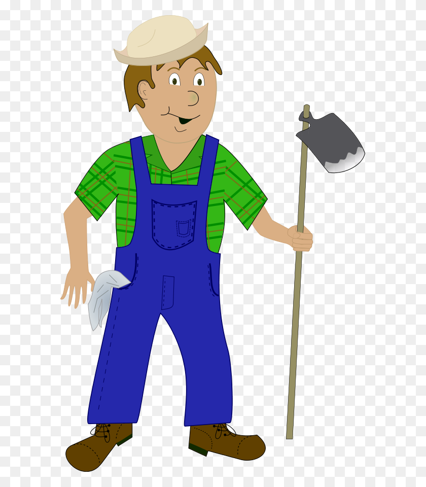 601x900 Farmer Clipart Black And White - Factory Worker Clipart