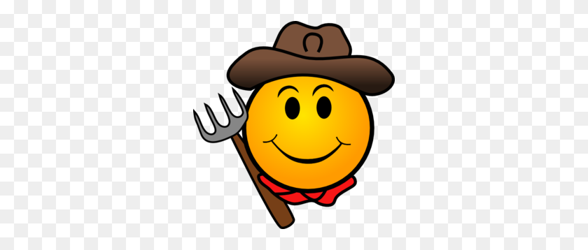 288x298 Farmer Smiley Clip Art Projects To Try Smiley - Silly Clipart