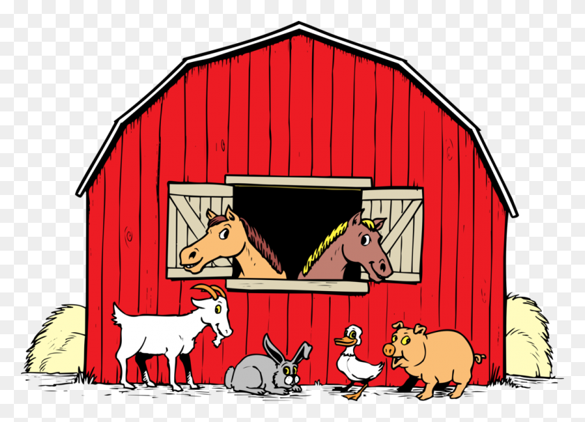 1071x750 Farmhouse Barn Ranch - Ranch Clipart