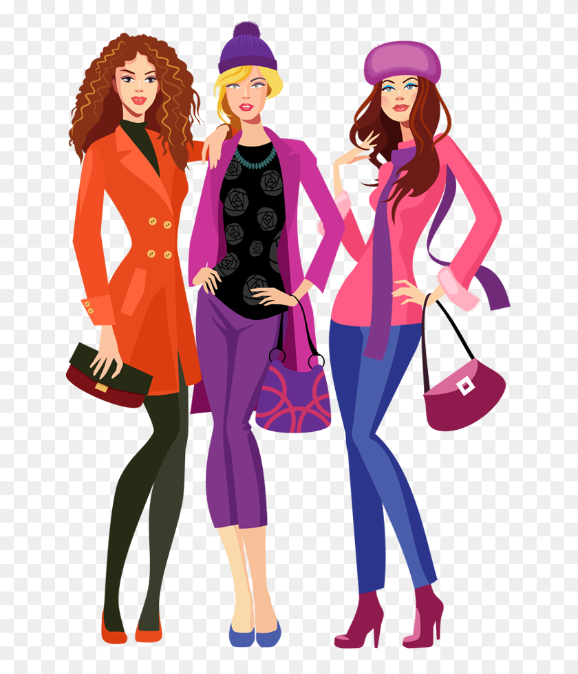 650x920 Fashion Clipart Going Shopping - Girl Shopping Clipart