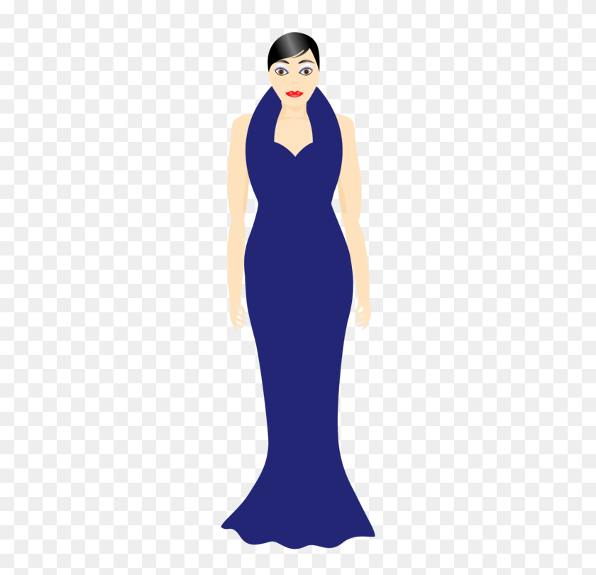 530x750 Fashion Dress Gown Blue Computer Icons - Gown Clipart
