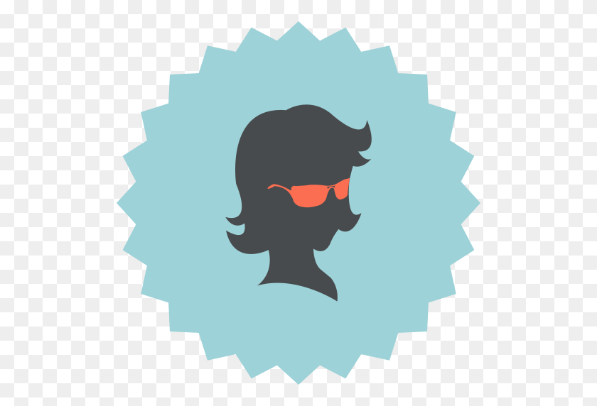 512x512 Fashion, Female, Girl, Lady, Silhouette, Sunglasses, Woman Icon - Lady Silhouette PNG